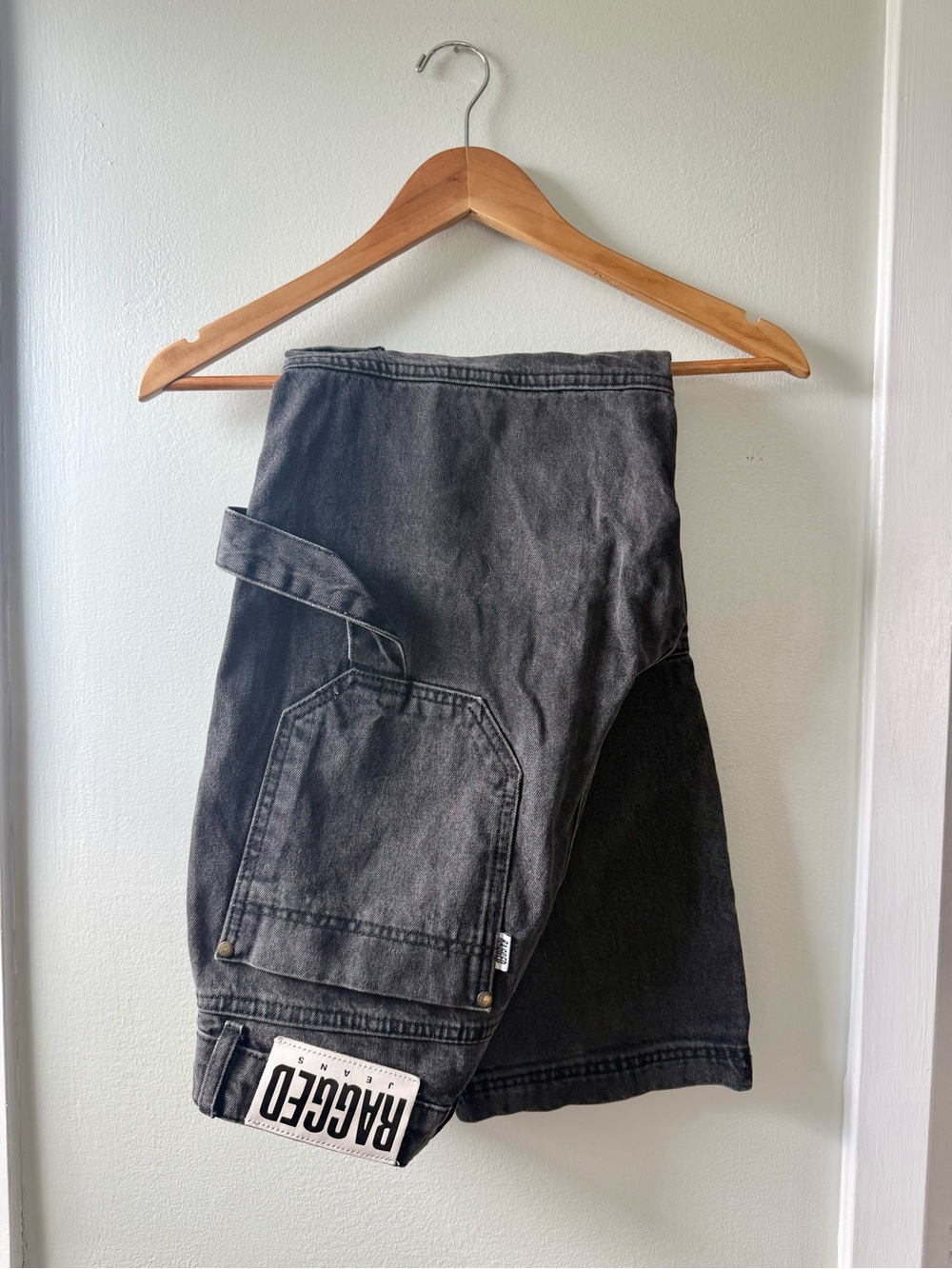 The Ragged Priest Washed Black Utility Jeans